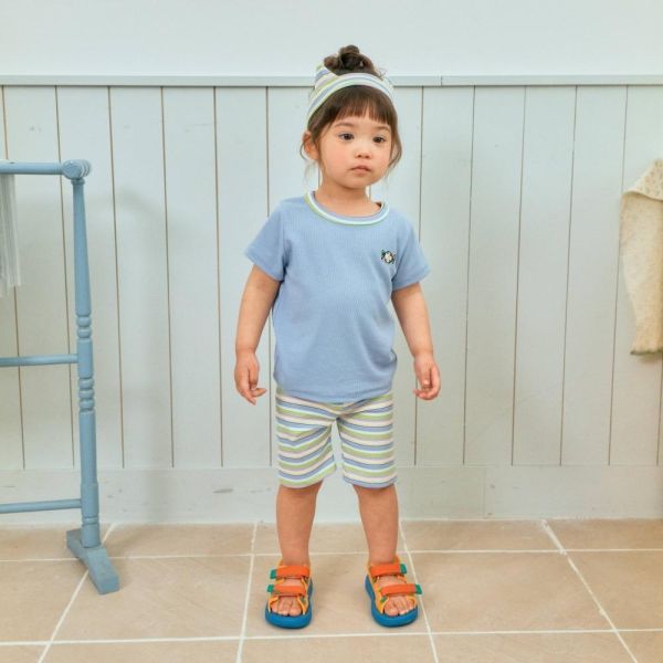 繽紛糖果螺紋短袖上衣 韓國童裝,男童夏裝,中性童裝,童裝推薦,2026夏季童裝,男童穿搭,韓系童裝,中性穿搭,韓國代購