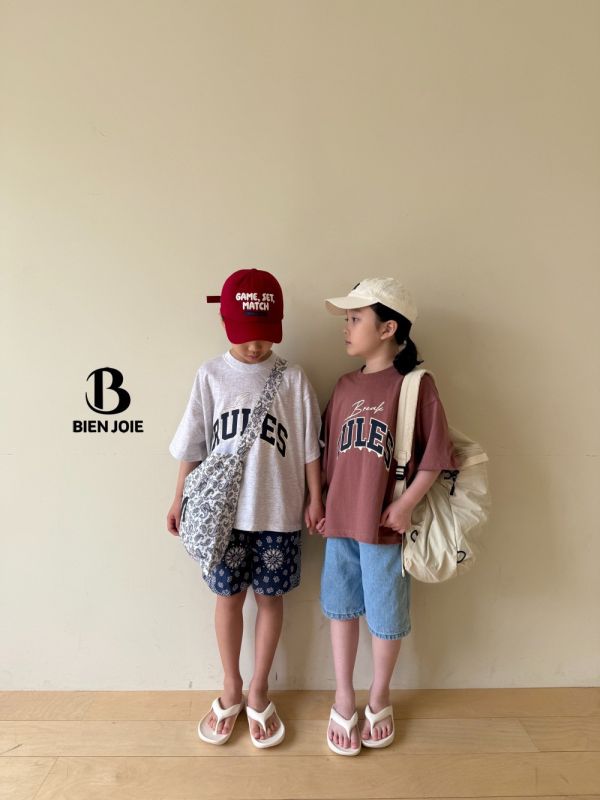 RULES寬鬆短袖上衣 韓國童裝,質感童裝,童裝推薦,韓系風格,男女童裝,韓風穿搭,韓國代購,韓國空運,親子穿搭