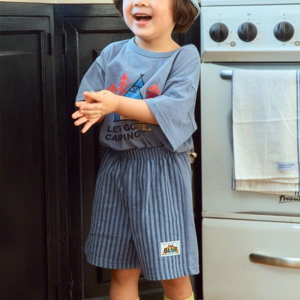 直條紋拼接棉麻短褲 韓國童裝,男童夏裝,中性童裝,童裝推薦,2026夏季童裝,男童穿搭,韓系童裝,中性穿搭,韓國代購