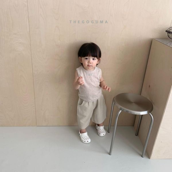 涼感棉麻7分短褲 韓國童裝,男童夏裝,中性童裝,童裝推薦,2026夏季童裝,男童穿搭,韓系童裝,中性穿搭,韓國代購