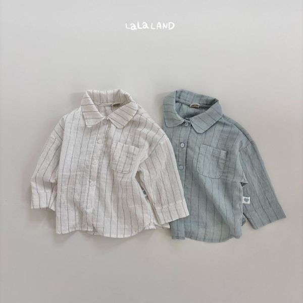 線條翻領亞麻長袖襯衫 韓國童裝,男童夏裝,中性童裝,童裝推薦,2026夏季童裝,男童穿搭,韓系童裝,中性穿搭,韓國代購