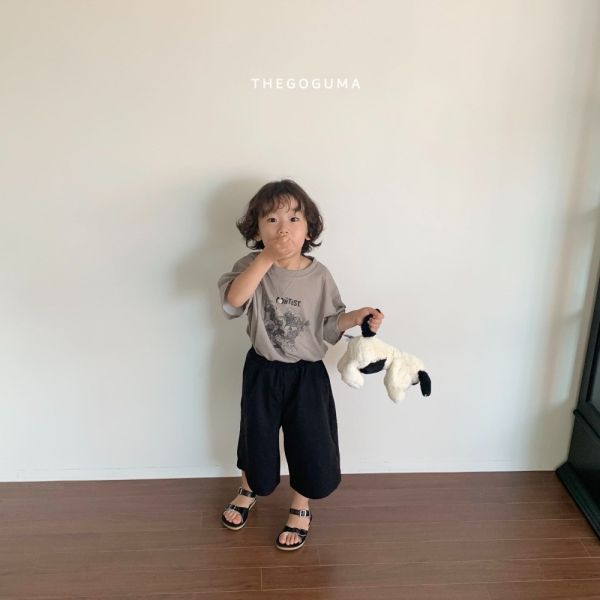輕便寬鬆七分休閒短褲 韓國童裝,質感童裝,童裝推薦,韓系風格,男女童裝,韓風穿搭,韓國代購,韓國空運,親子穿搭