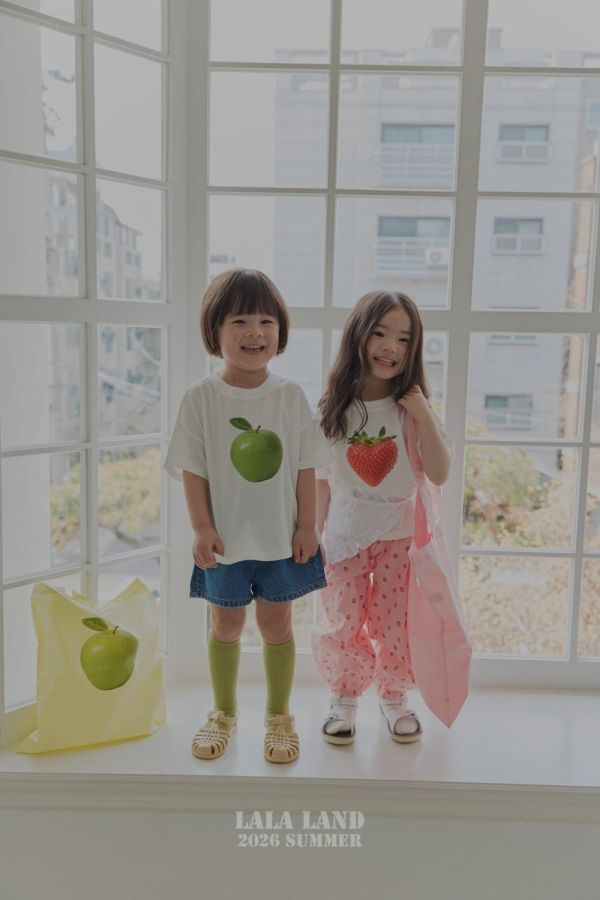 水果照片短袖上衣-親子款 韓國童裝,男童夏裝,中性童裝,童裝推薦,2026夏季童裝,男童穿搭,韓系童裝,中性穿搭,韓國代購