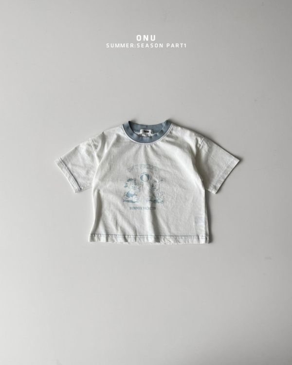 熊與兔好朋友短袖上衣 韓國童裝,男童夏裝,中性童裝,童裝推薦,2026夏季童裝,男童穿搭,韓系童裝,中性穿搭,韓國代購