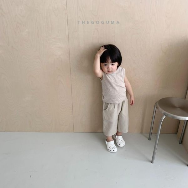 涼感棉麻7分短褲 韓國童裝,男童夏裝,中性童裝,童裝推薦,2026夏季童裝,男童穿搭,韓系童裝,中性穿搭,韓國代購