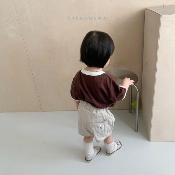 素色顏料休閒短褲 韓國童裝,男童夏裝,中性童裝,童裝推薦,2026夏季童裝,男童穿搭,韓系童裝,中性穿搭,韓國代購