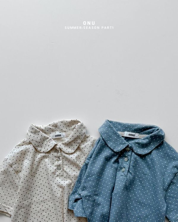 波點圓領短袖上衣 韓國童裝,男童夏裝,中性童裝,童裝推薦,2026夏季童裝,男童穿搭,韓系童裝,中性穿搭,韓國代購