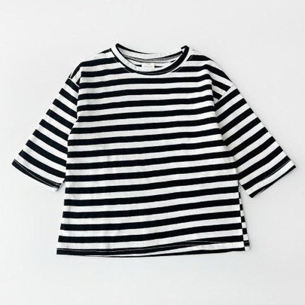 基礎條紋長袖上衣 