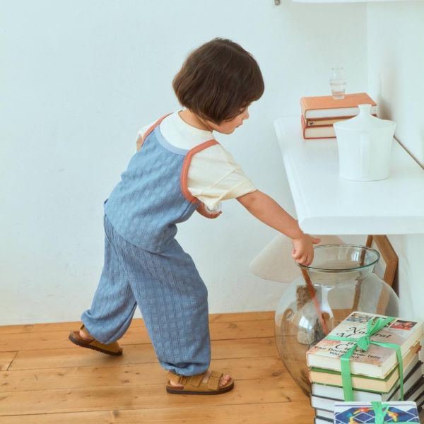 格紋紋理縮口長褲 韓國童裝,男童夏裝,中性童裝,童裝推薦,2026夏季童裝,男童穿搭,韓系童裝,中性穿搭,韓國代購