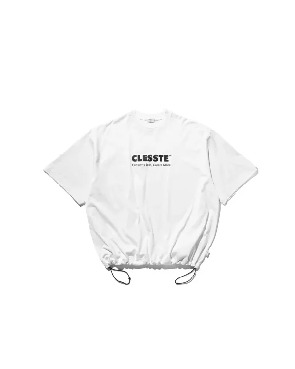Clesste LOGO PRINT MASSIVE T-SHIRT WITH DRAWSTRINGS Clesste,Massive,T-shirt,短T