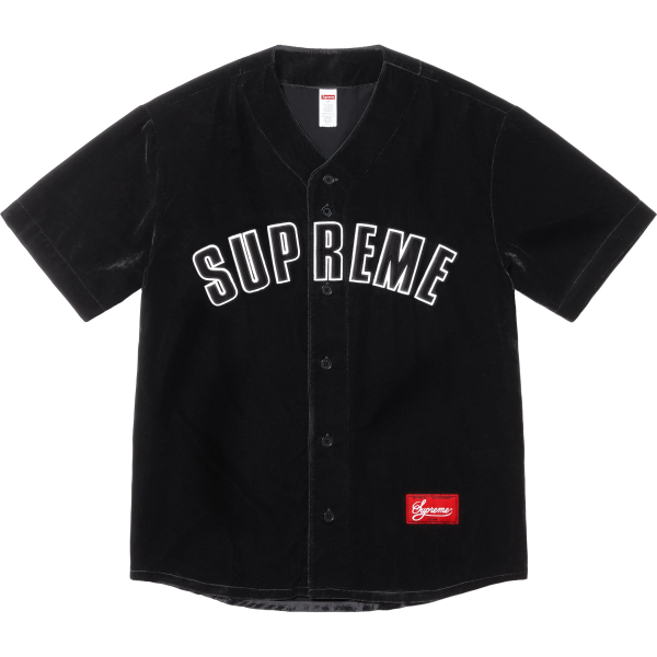 Supreme Velvet Baseball Jersey 天鵝絨球衣 Supreme,天鵝絨,球衣
