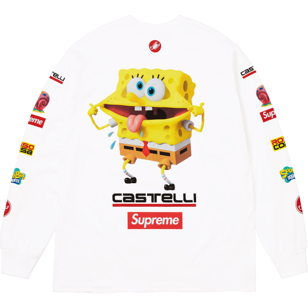 Supreme®/SpongeBob SquarePants/Castelli® Racing L/S Tee 海綿寶寶隱藏長袖T Supreme,海綿寶寶