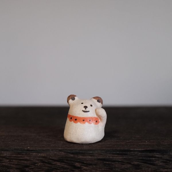 kis_room招財小動物(熊) 招財、招財貓、陶偶、手作、職人、藝術家、招財動物、發財、玩具