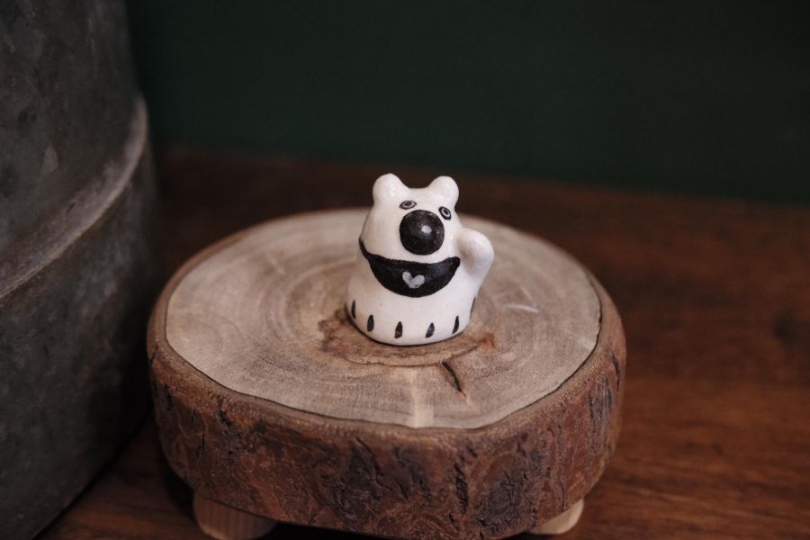 kis room 招財小動物系列 - 熊 招財、招財貓、陶偶、手作、職人、藝術家、招財動物、發財、公仔、擺件、陶藝