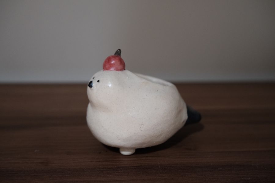 kis_room小鳥陶盆 招財、招財貓、陶偶、手作、職人、藝術家、招財動物、發財、玩具