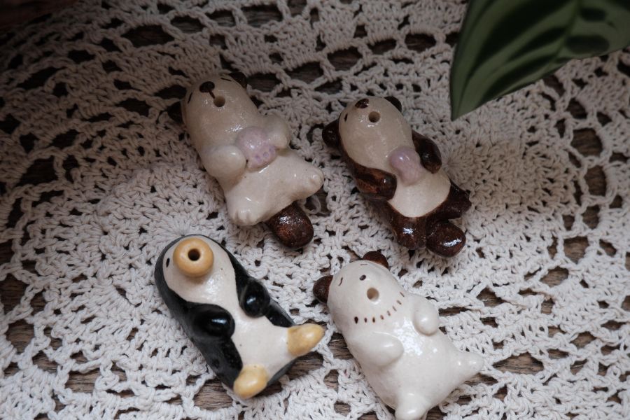 kis_room睡覺動物 招財、招財貓、陶偶、手作、職人、藝術家、招財動物、發財、玩具