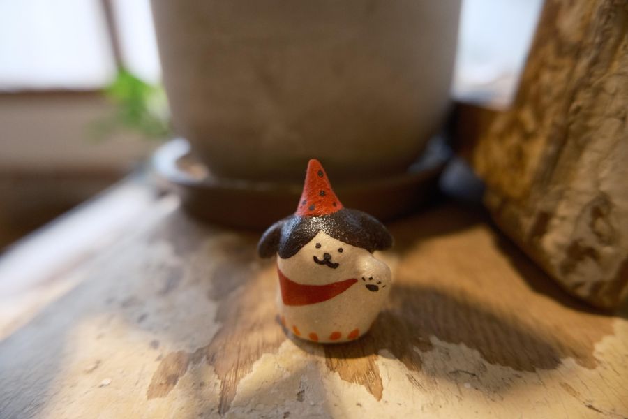 kis room 招財小動物系列 - 狗勾 招財、招財貓、陶偶、手作、職人、藝術家、招財動物、發財、公仔、擺件、陶藝