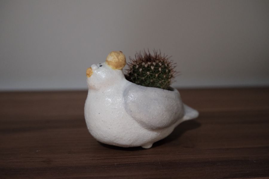 kis_room小鳥陶盆 招財、招財貓、陶偶、手作、職人、藝術家、招財動物、發財、玩具