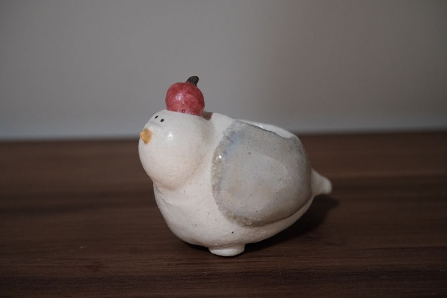 kis_room小鳥陶盆 招財、招財貓、陶偶、手作、職人、藝術家、招財動物、發財、玩具