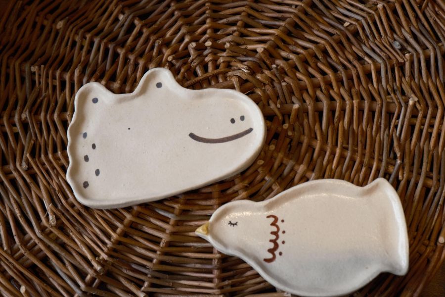 kis room 小陶盤 招財、招財貓、陶偶、手作、職人、藝術家、招財動物、發財、公仔、擺件、陶藝