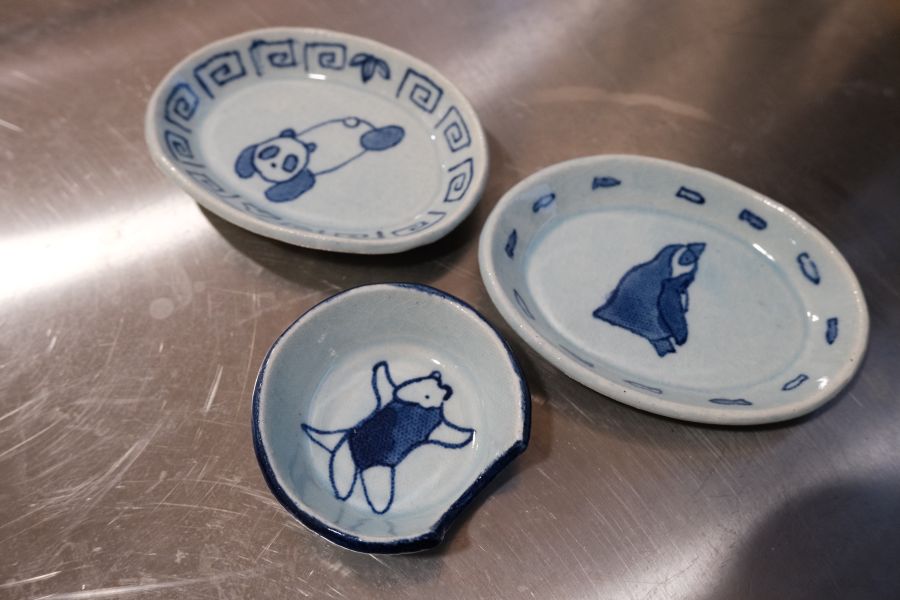 滿月窯-熊貓陶盤 