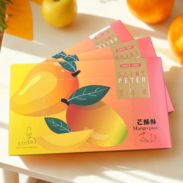 芒酥酥 (9入) 芒酥酥,芒果牛軋餅,芒果點心,不黏牙牛軋糖,手工芒果甜點,夏日清爽點心,台灣伴手禮推薦,芒果餅乾,台灣芒果,天然芒果零食,手工牛軋餅推薦