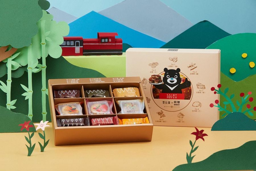 聖比德x熊讚禮盒 熊讚禮盒,聖比德,咖啡牛軋餅,台灣伴手禮,台北必買,韓國旅客必買,台灣甜點推薦,牛軋餅創始店
,台北伴手禮推薦,人氣禮盒