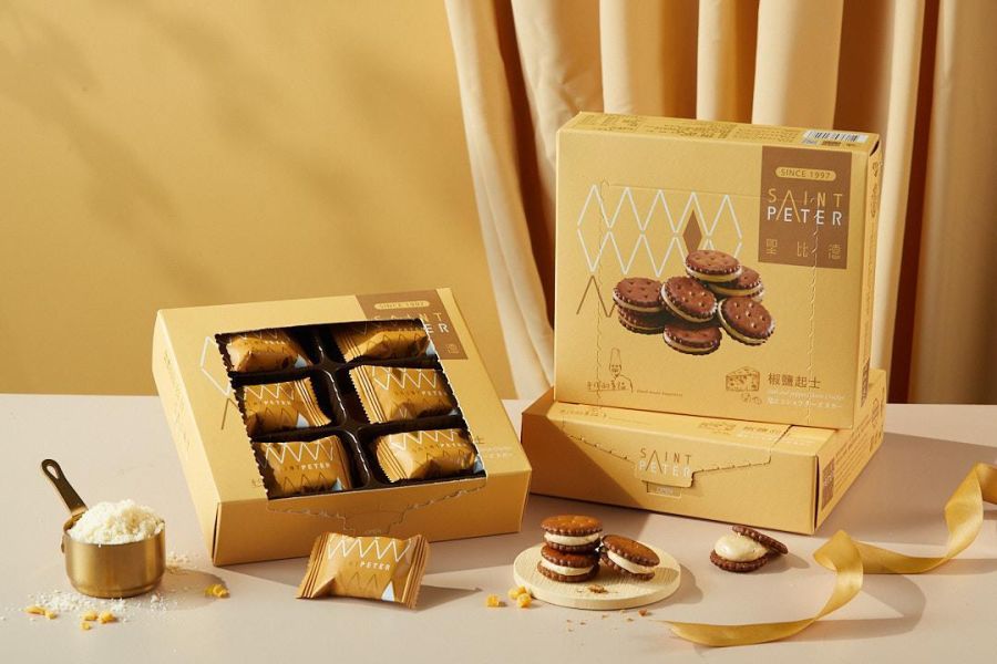 椒鹽起士牛軋餅 (18入) 台灣特色伴手禮,韓國人最愛的台灣零食,不黏牙牛軋糖,起司口味甜點,聖比德牛軋餅,鹹甜零食,海外下單台灣甜點,韓國熱銷零食,送禮必買點心,人氣台灣餅乾,獨立包裝牛軋餅