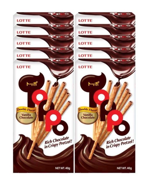 【LOTTE 樂天】Toppo 巧克力棒 40g, 10入 