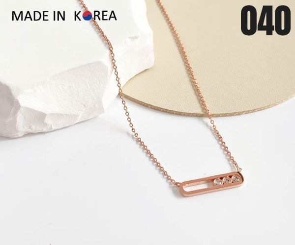 【15p】三點星光項鍊-玫瑰金 1入 