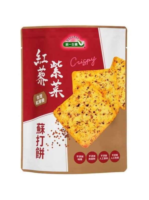 統一生機 紅藜紫菜蘇打餅(108g/袋) 