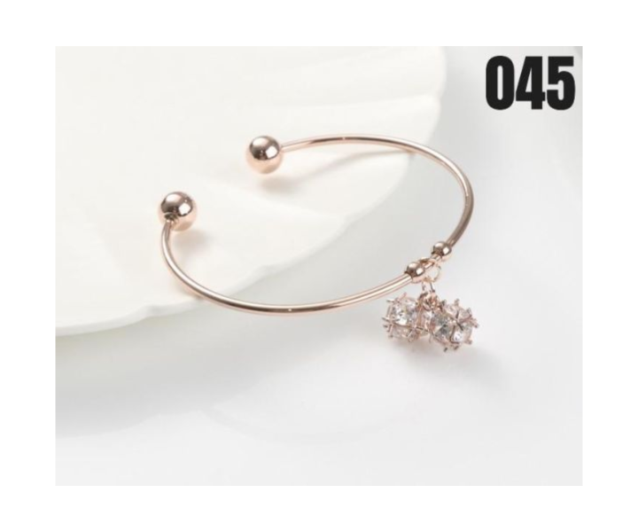 【15p】雙鑽玫瑰金手鍊 1入 