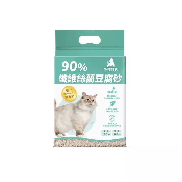 【毛孩時代】90%纖維絲蘭豆腐砂 6L/袋 