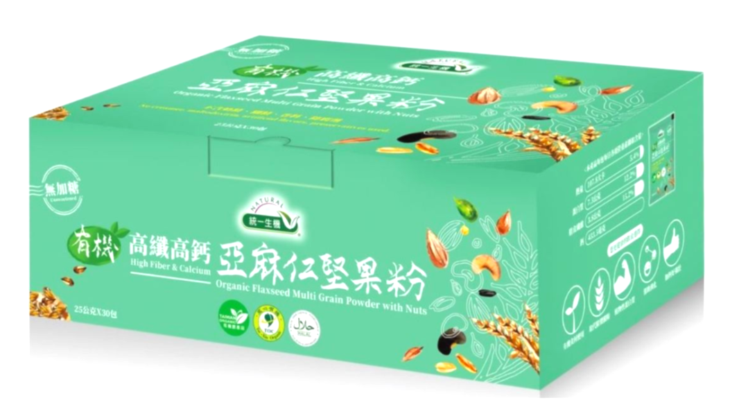 統一生機 有機高纖高鈣亞麻仁堅果粉(25g/30入/盒) 