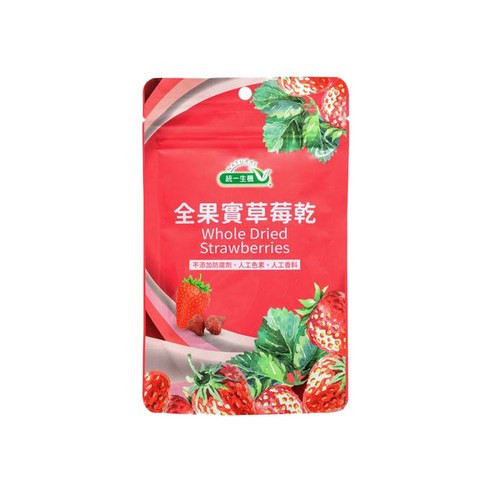 統一生機 全果實草莓乾袋裝(100g/袋) 
