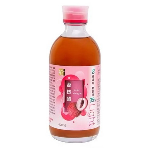 【百家珍】Light果醋 400ml/瓶 (荔枝醋) 