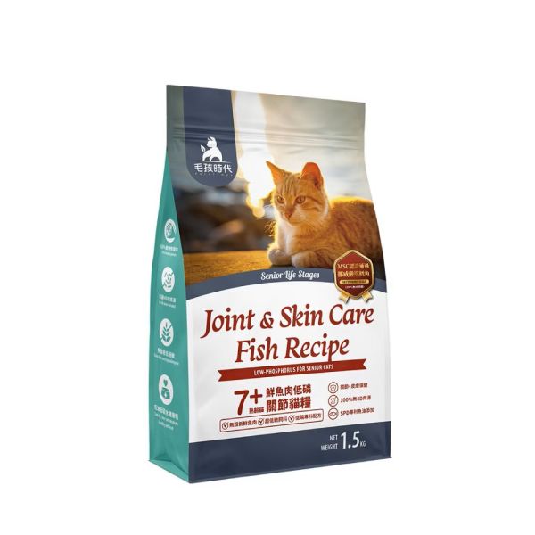 【毛孩時代】7+鮮魚肉低磷關節貓糧1.5kg(關節) 