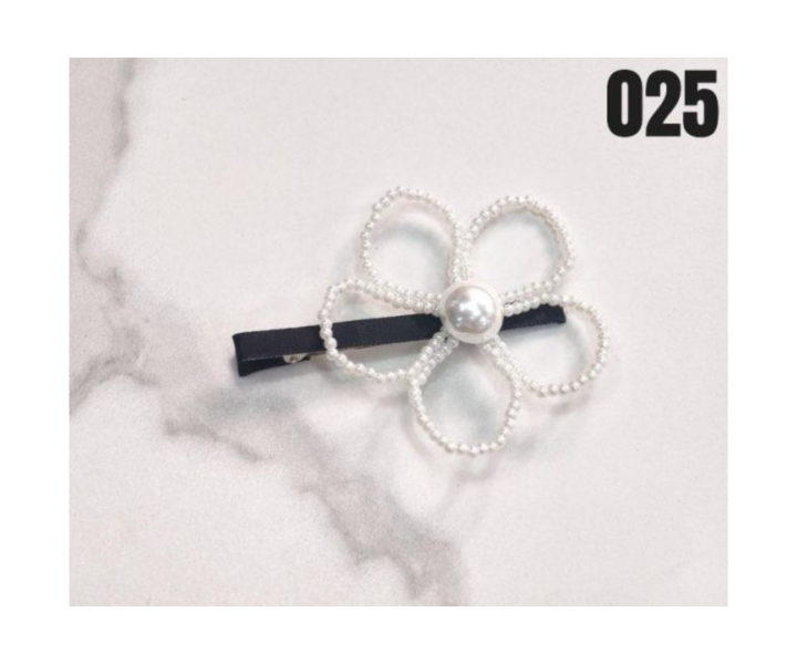 【15p】女團同款珍珠花髮夾-白 1入 