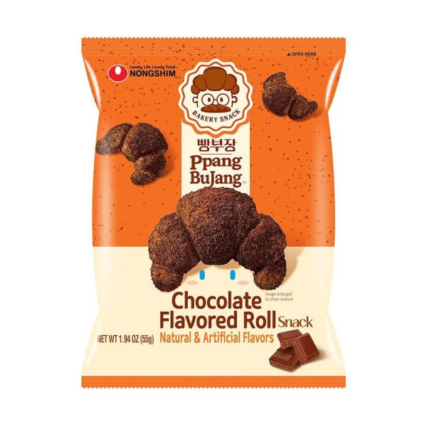 【農心】麵包部長 巧克力味可頌造型餅乾 55g/包 