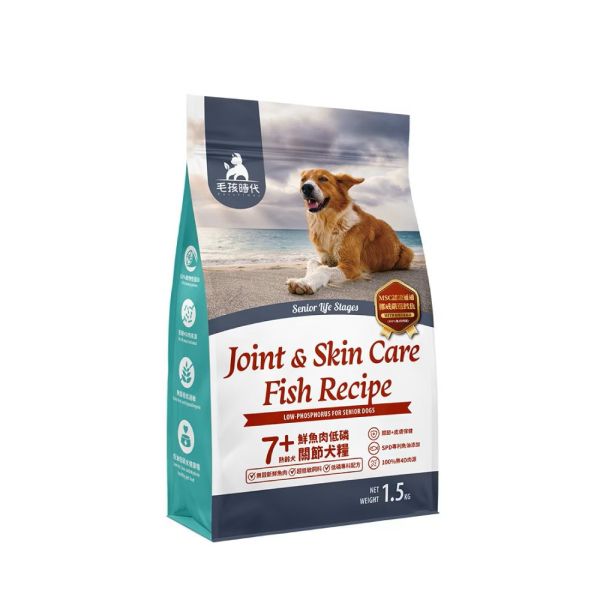 【毛孩時代】7+鮮魚肉低磷關節犬糧1.5kg(關節) 