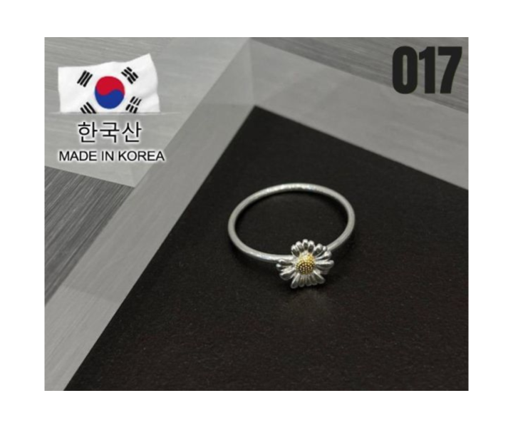 【15p】S925缺口雛菊純銀戒指 1入 