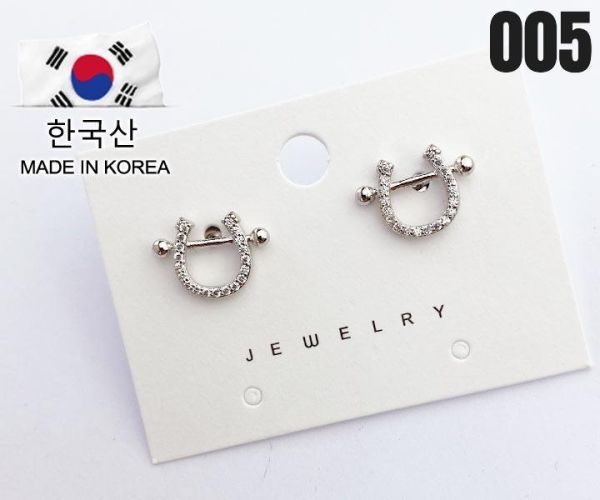 【15p】自信耳環-銀 1對 