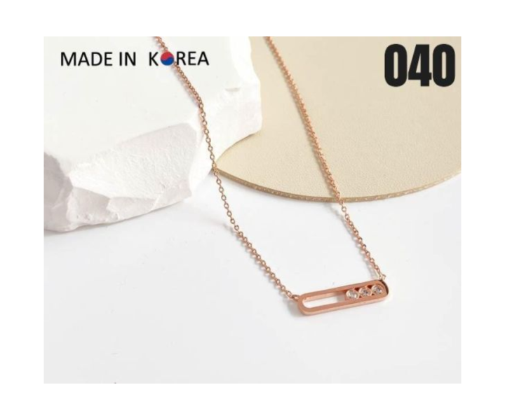 【15p】三點星光項鍊-玫瑰金 1入 