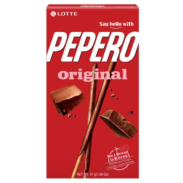 【LOTTE 樂天】Pepero 巧克力棒 紅 (47g/盒) 