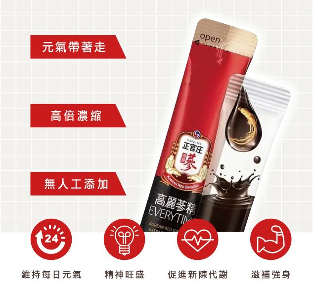 【正官庄】韓版 高麗蔘精 EVERYTIME(10ml*30包) 