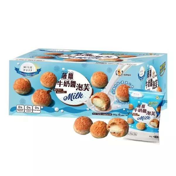 【興麥烘焙王國】牛奶醬菠蘿泡芙 96g/包 