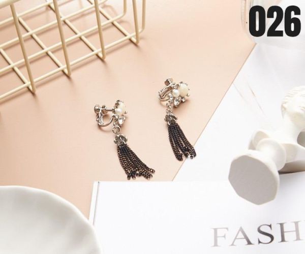 【15p】漫妙舞會耳夾-銀 1對 