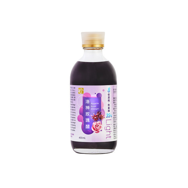 【百家珍】Light果醋 400ml/瓶 (洛神玫瑰醋) 