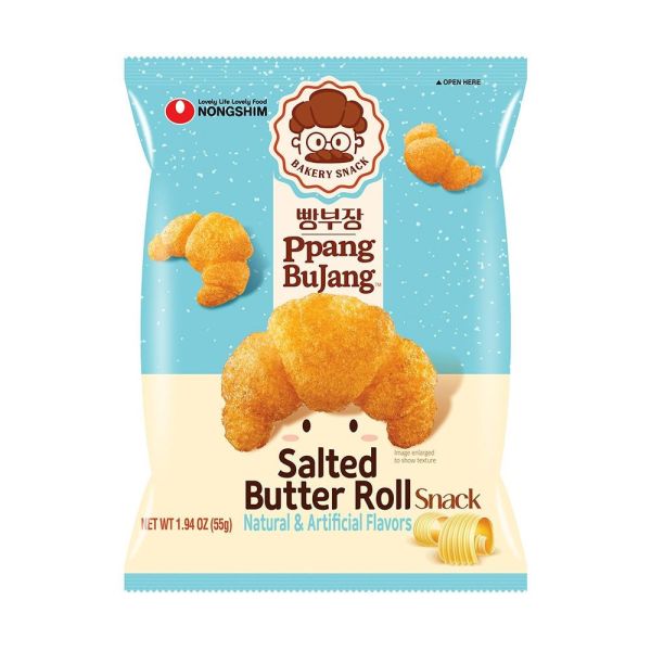 【農心】麵包部長 奶油鹽可頌造型餅乾 55g/包 