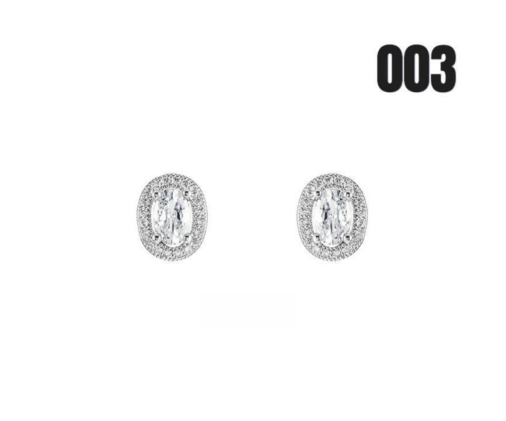 【15p】圓鑽女神夾式耳環-銀 1對 